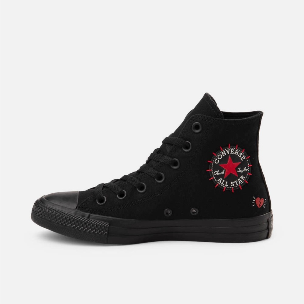 Converse Black and Red High-Top Sneakers